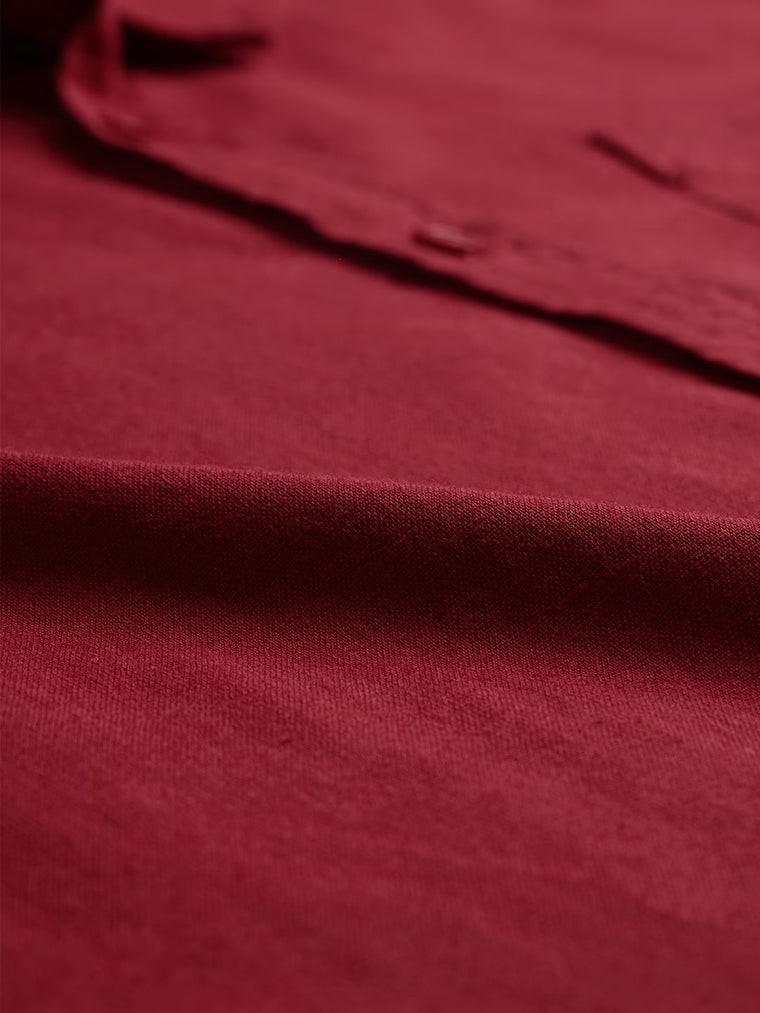 Cotton Linen: Red Cotton Linen Shirts