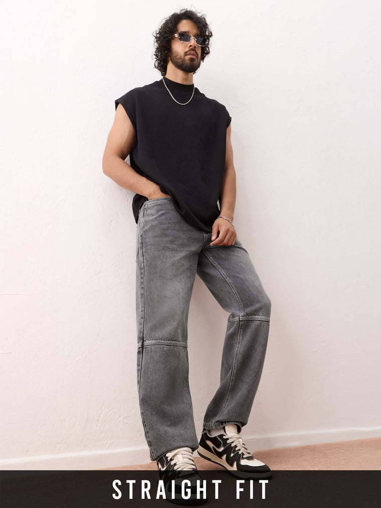 Straight-Fit Denim: Midnight Men Straight Fit Jeans