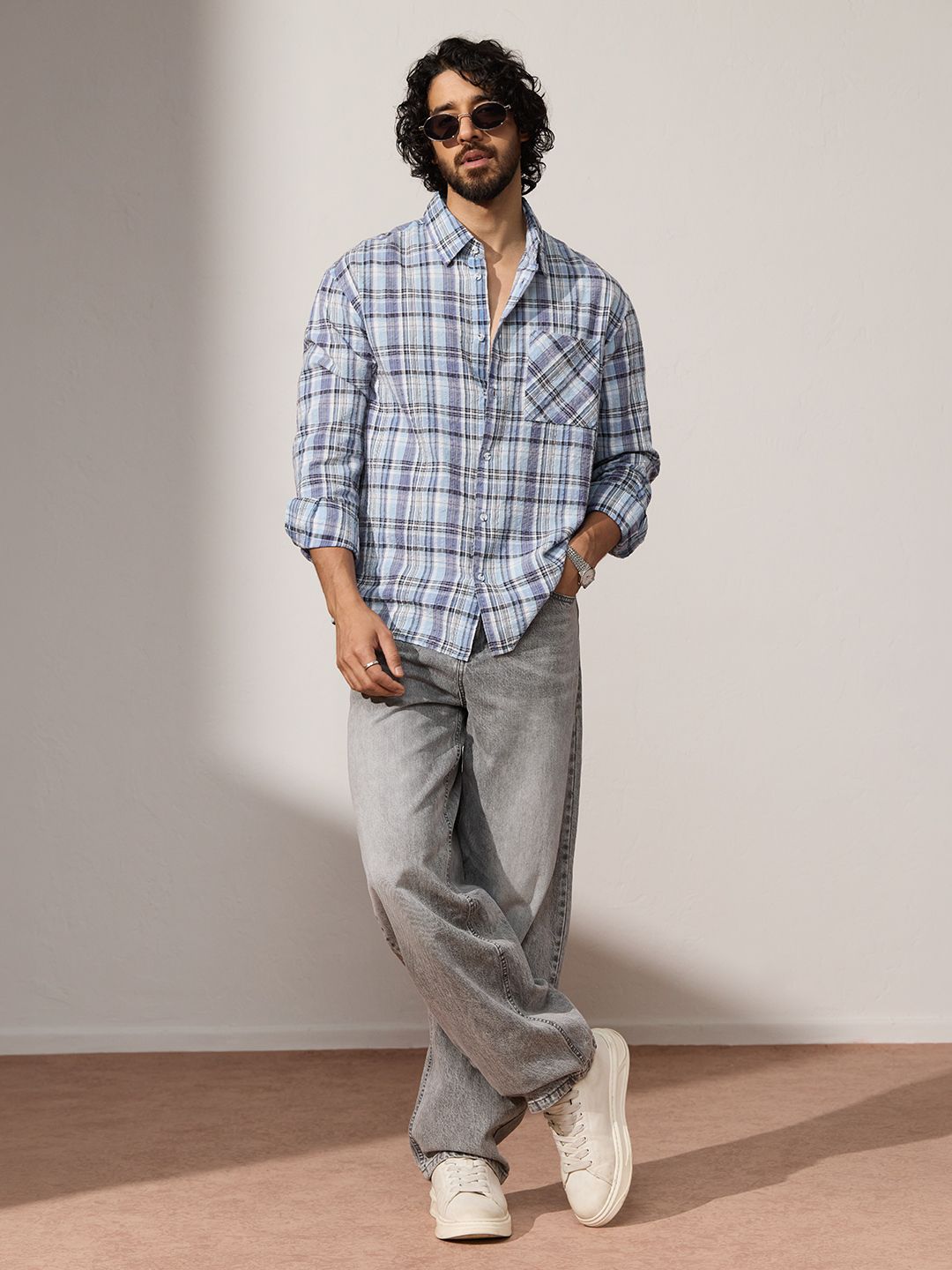 Seersucker Shirt: Serene Men Textured Shirts