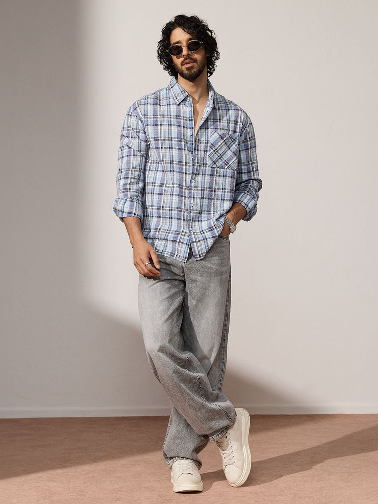 Seersucker Shirt: Serene Men Textured Shirts