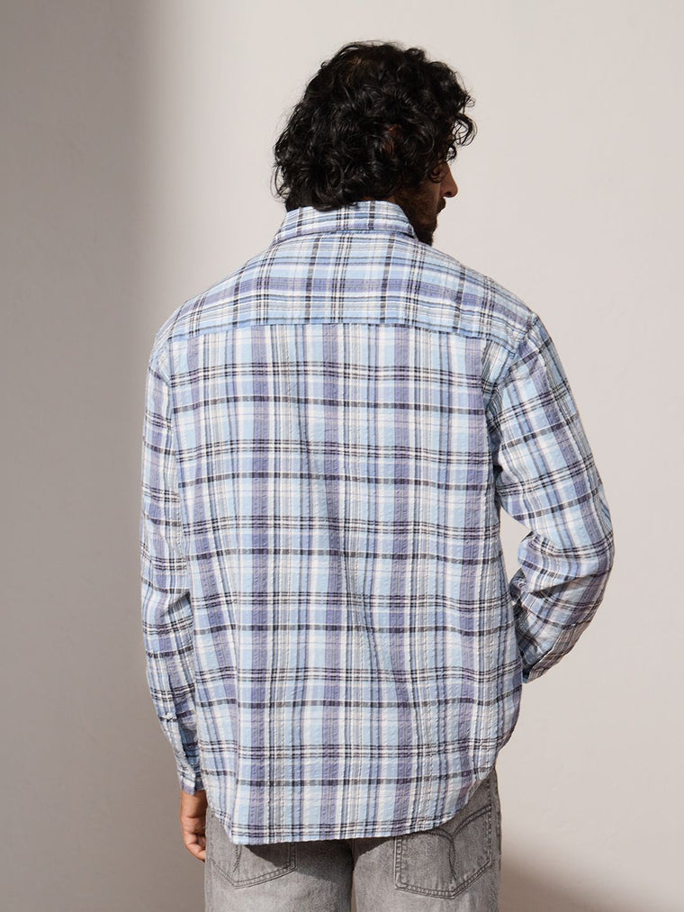 Seersucker Shirt: Serene Men Textured Shirts