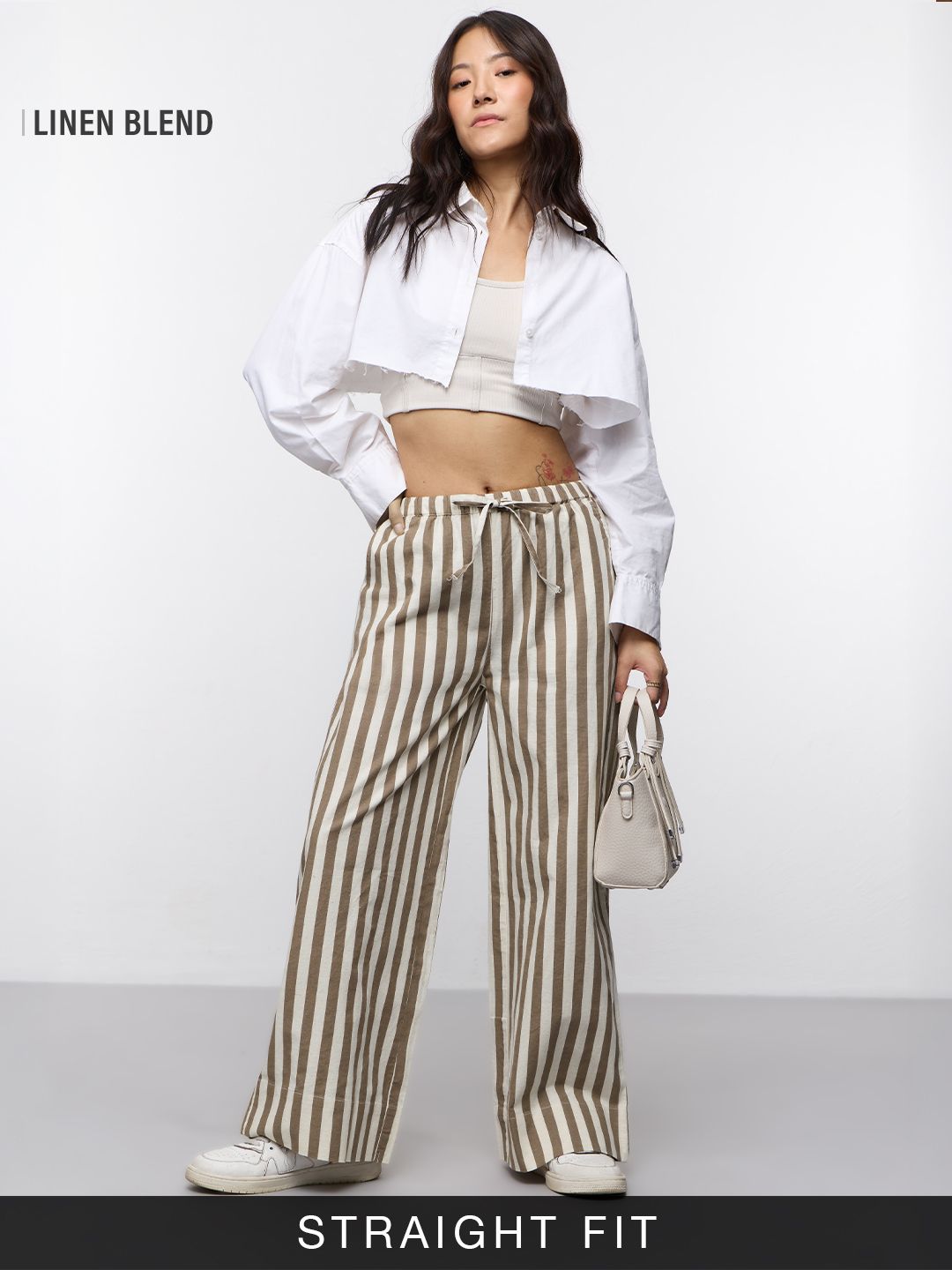 Cotton Linen Pant: Savannah Women Straight Pants