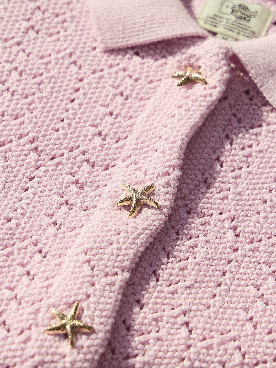 Open-Knit Shirt: Candy Floss Women Regular Shirts