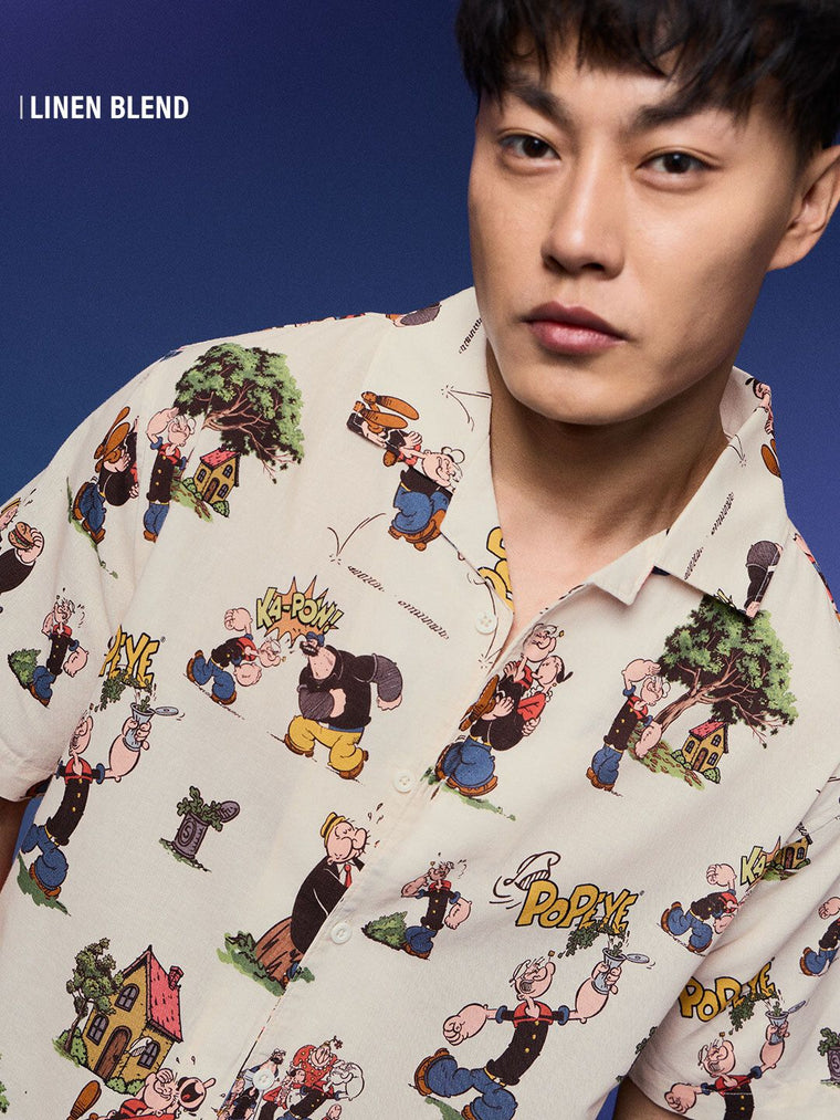 Cotton Linen: Popeye Family Cotton Linen Shirts