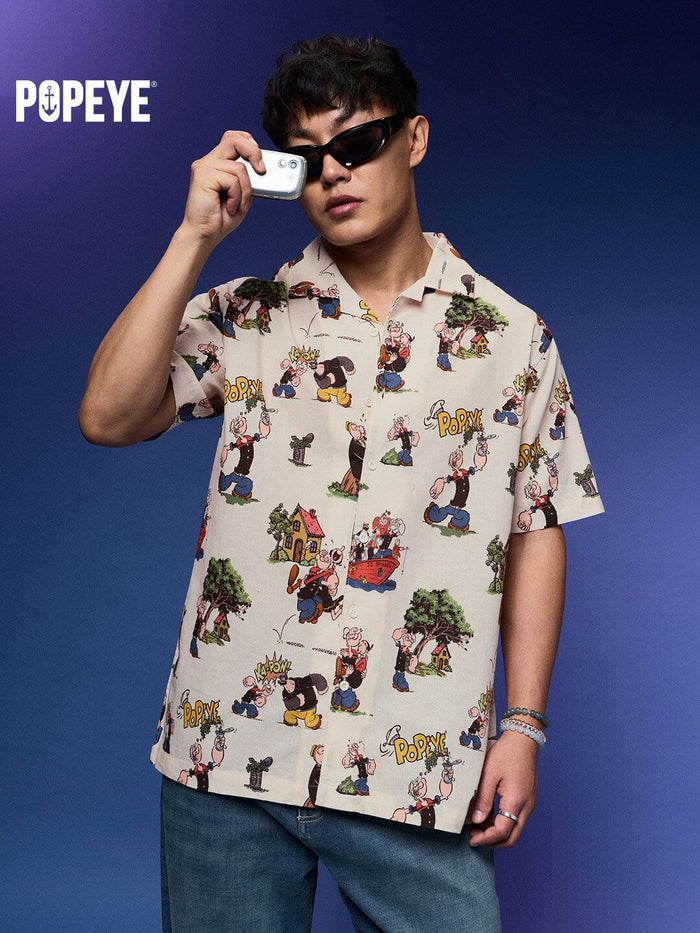 Cotton Linen: Popeye Family Cotton Linen Shirts