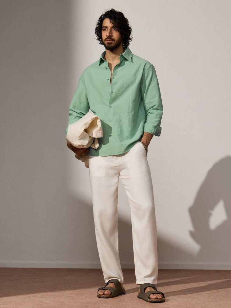 Textured Shirt: Alpine Men Relaxed Shirts