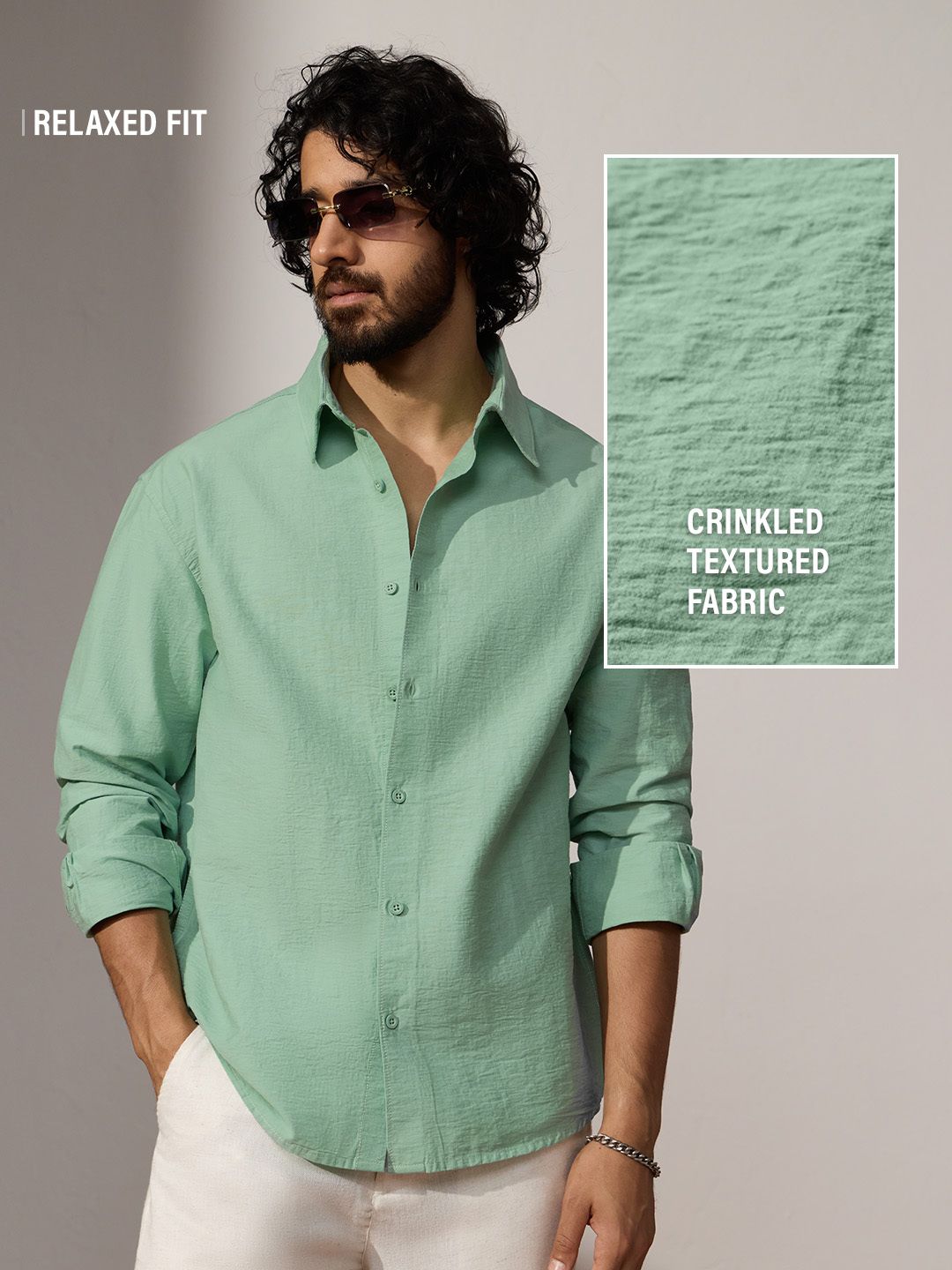 Textured Shirt: Alpine Men Relaxed Shirts