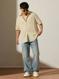 Textured Shirt: Ivory Men Textured Shirts