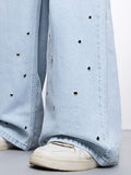 Wide-Leg Denim: Frosted Blue Women Wide Denims