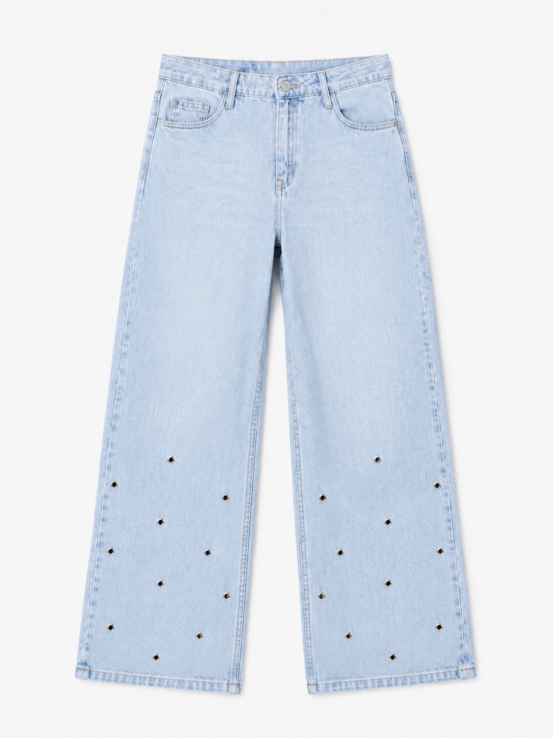 Wide-Leg Denim: Frosted Blue Women Wide Denims