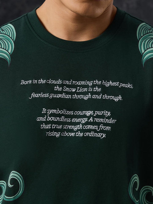 Tibetan Tales: The Snow Lion Oversized T-Shirts