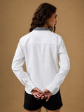 Easy Solids: Ivory Hue Women Relaxed Shirts