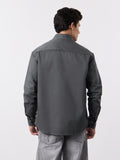 Solids: Dark Grey Men Utility Shirts