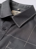 Solids: Dark Grey Men Utility Shirts