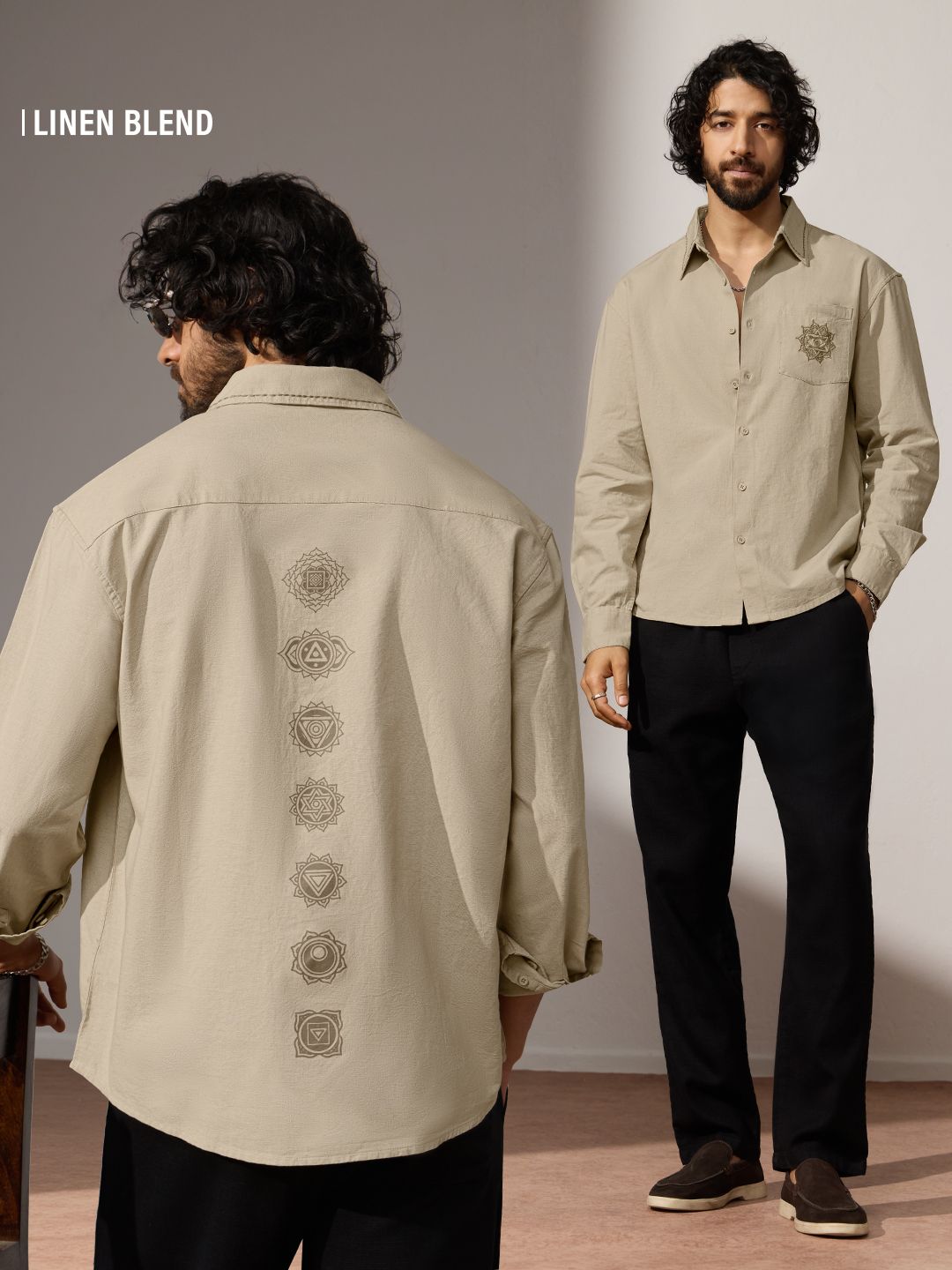 Cotton Linen: Chakras Cotton Linen Shirts