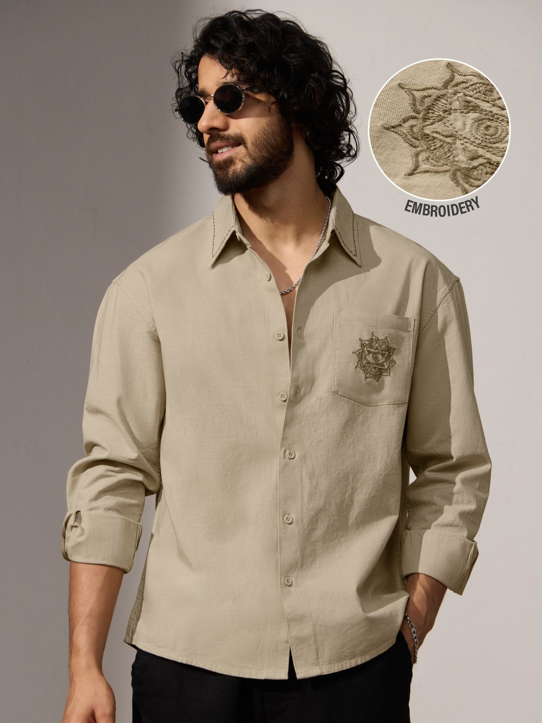 Cotton Linen: Chakras Cotton Linen Shirts