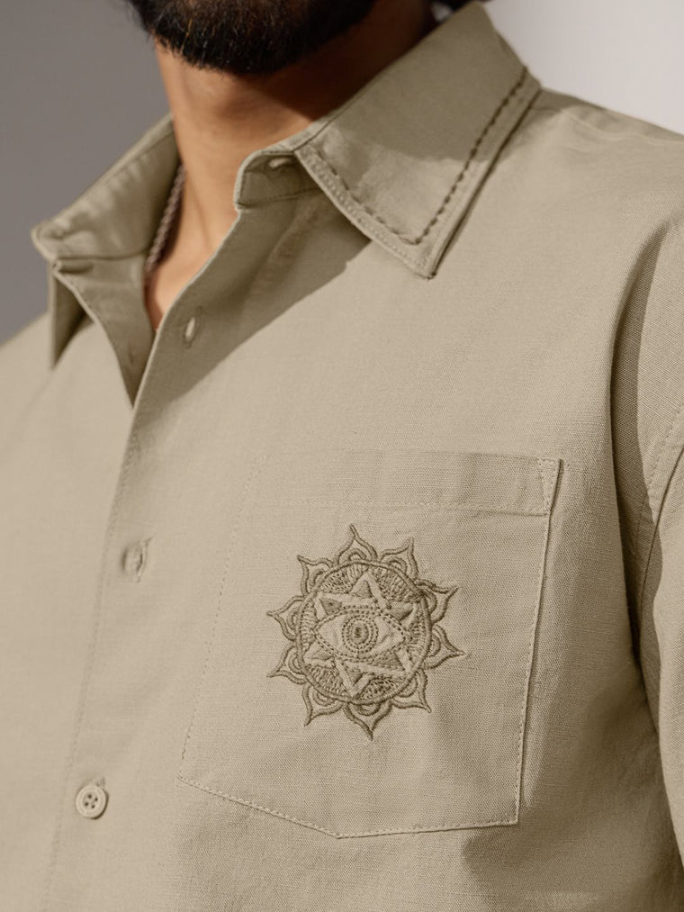 Cotton Linen: Chakras Cotton Linen Shirts