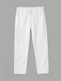 Pull On Denims: White Men Cargo Jeans