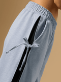 Core Solid Joggers: Grey Matter Women Wide Joggers