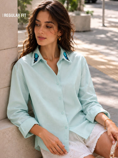 Classic Solids: Butterfly Women Regular Shirts
