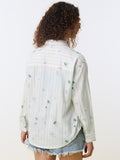 Stripe Shirt: Beach Stripes Women Oversized Shirts