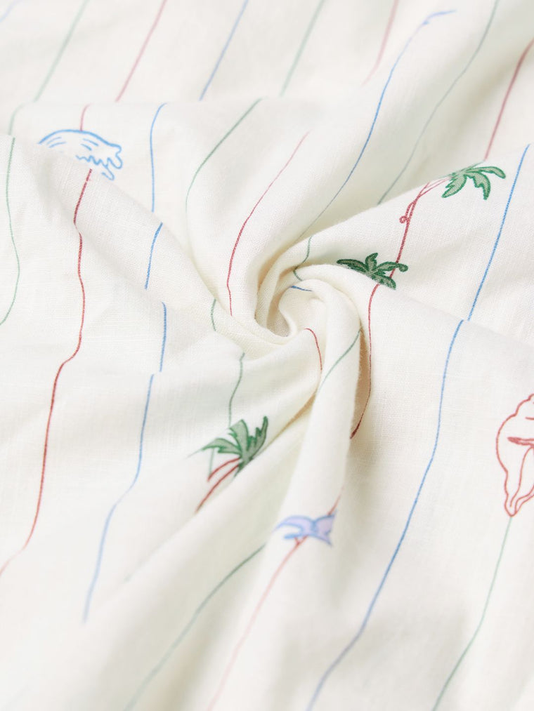 Stripe Shirt: Beach Stripes Women Oversized Shirts