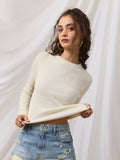 Textured Solid Top: Vanilla Women Knit Tops
