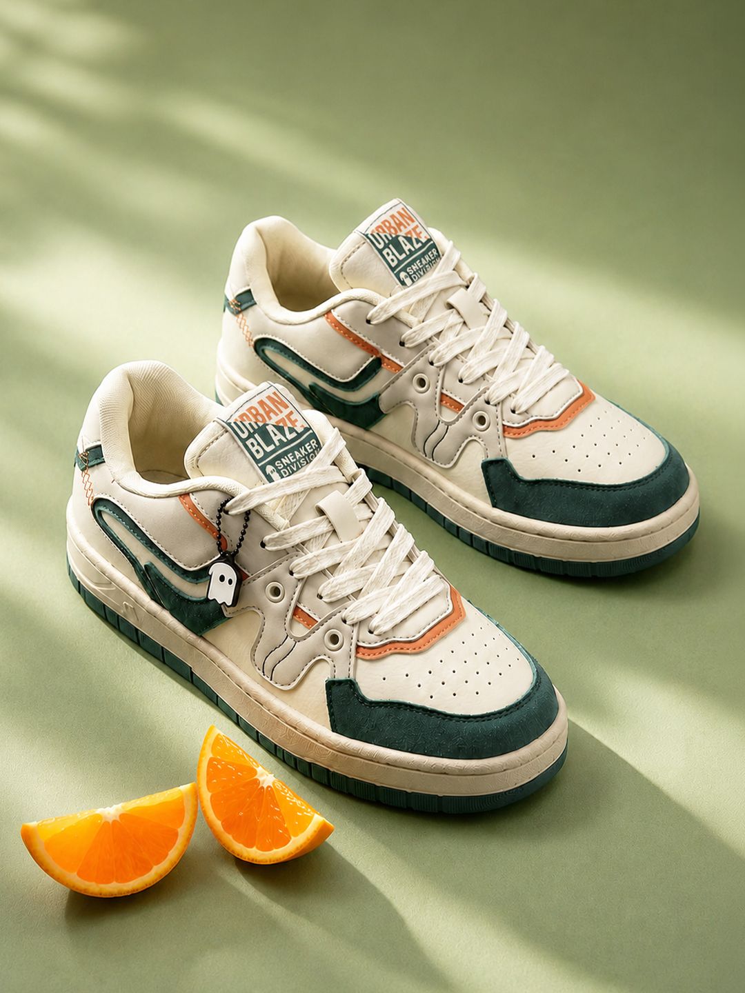 Orange Zest: UBZ Women Low Top Sneakers