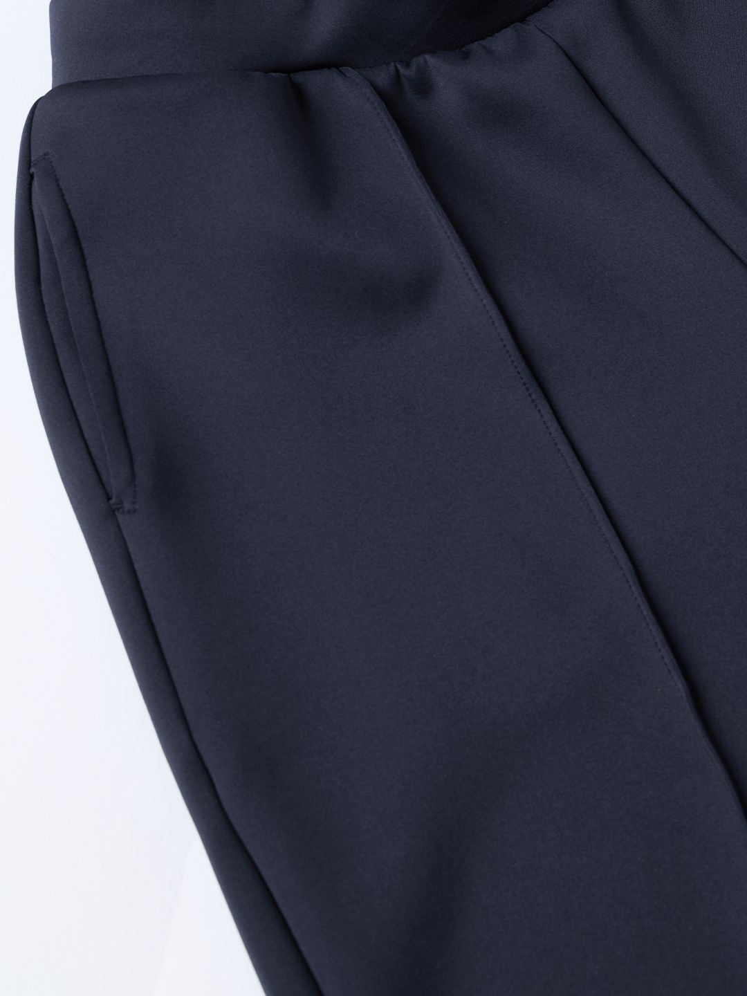 Premium Scuba Joggers: Navy Blue Women Slim Joggers