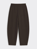Premium Scuba Joggers: Cocoa Brown Women Barrel Joggers