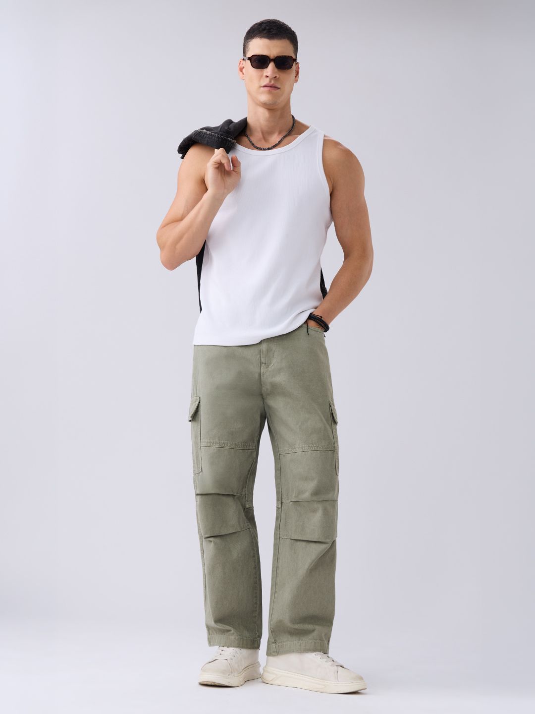Cargo Denims: Thyme Men Cargo Jeans
