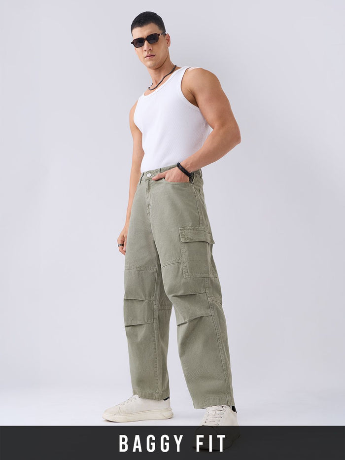 Cargo Denims: Thyme Men Cargo Jeans