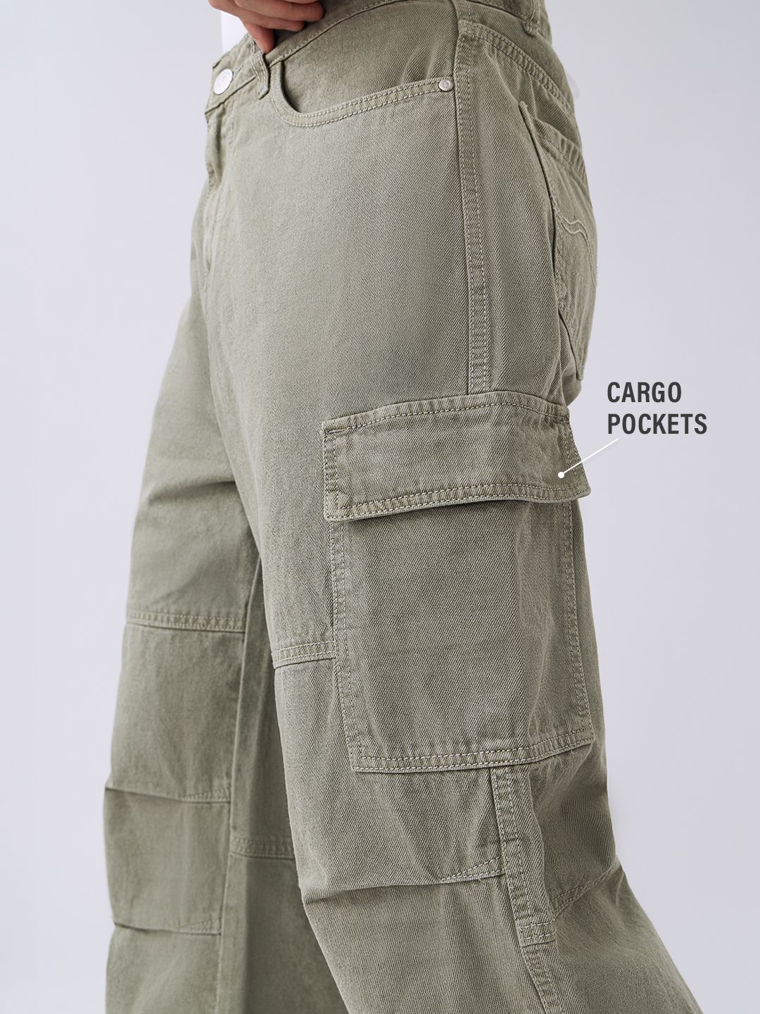 Cargo Denims: Thyme Men Cargo Jeans