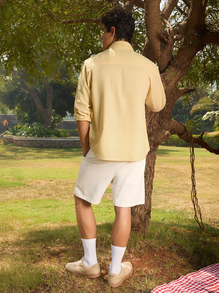 Cotton Linen: Wheat Cotton Linen Shirts