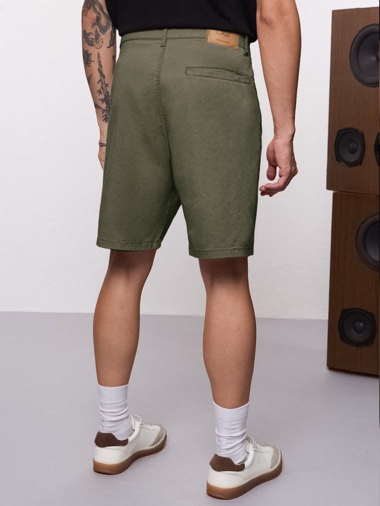 Chino Shorts: Deep Olive Men Bermuda Shorts