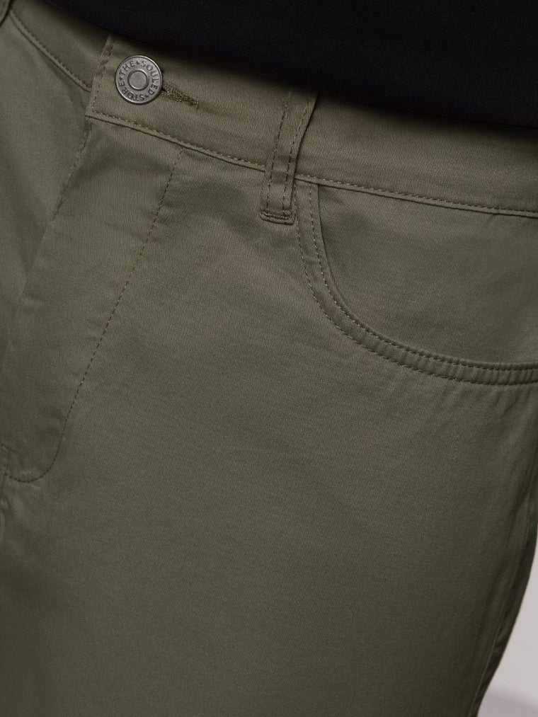 Chino Shorts: Deep Olive Men Bermuda Shorts