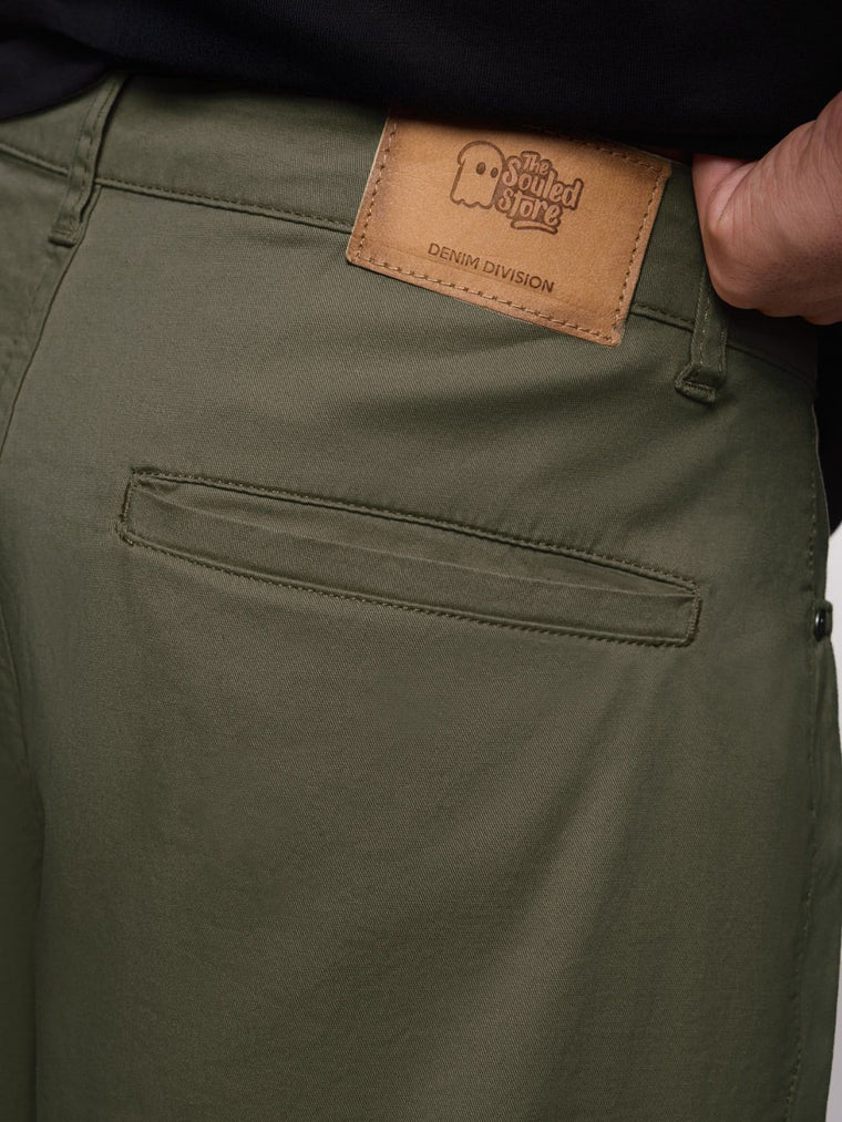 Chino Shorts: Deep Olive Men Bermuda Shorts
