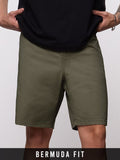 Chino Shorts: Deep Olive Men Bermuda Shorts