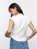 Essential Solids: Cloud White Women Knit Tops
