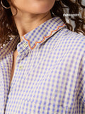 Plaid Shirt: Citrus Bloom Women Oversized Shirts