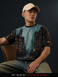 Art Tales: Night Street Oversized T-Shirts