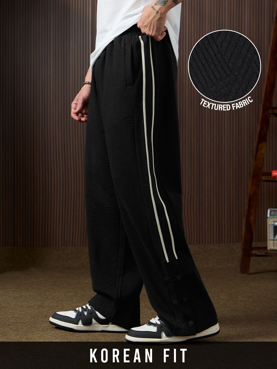 Quilted Joggers: Phantom Korean Joggers