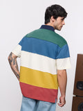 Oversized Polo: Rainbow Men Rugby Polos
