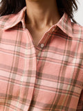 Plaid Shirt: Peach Dust Women Oversized Shirts