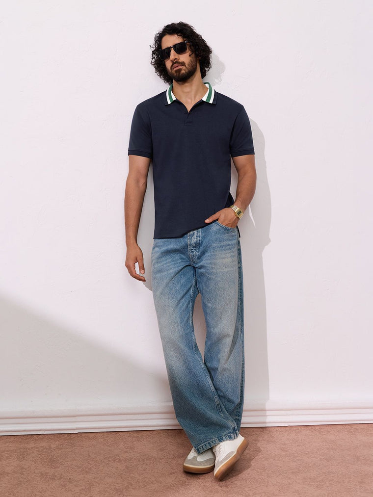 Premium Polo: Navy Blue Classic Polos