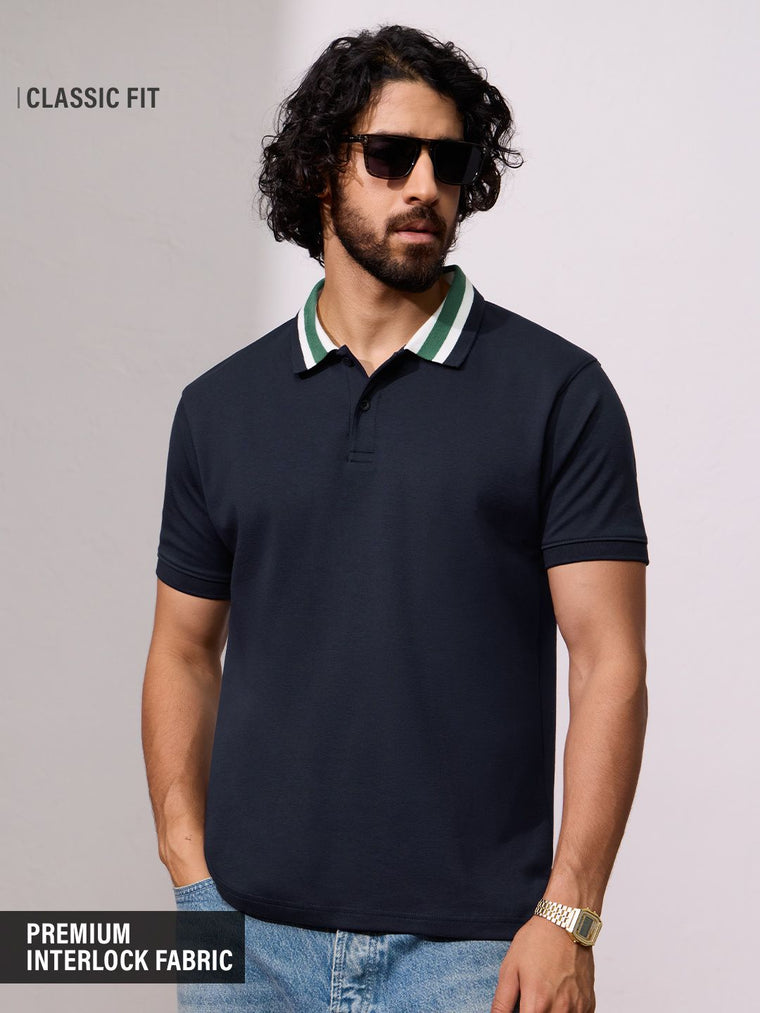 Premium Polo: Navy Blue Classic Polos