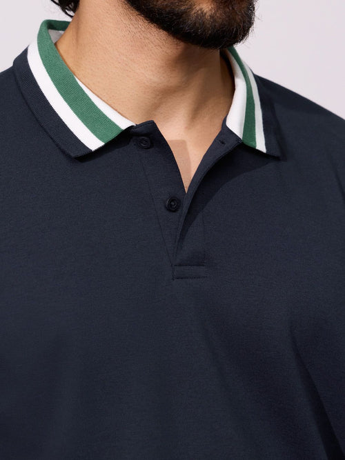 Premium Polo: Navy Blue Classic Polos