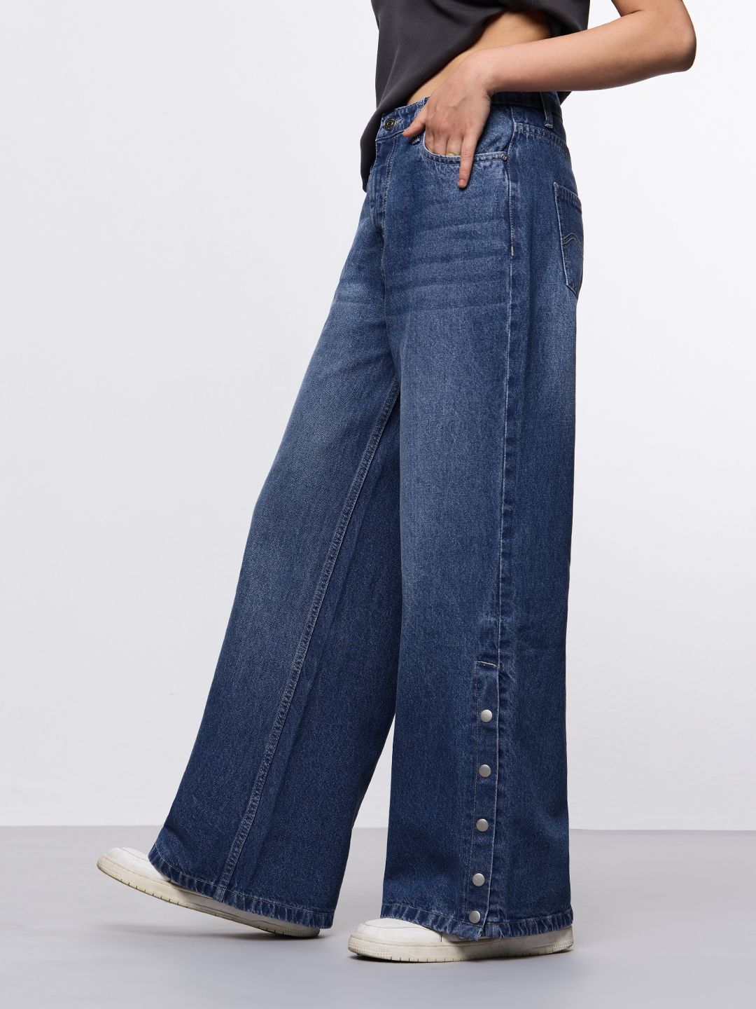 Wide-Leg Denim: Blue Tide Women Wide Denims