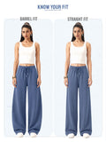 Premium Scuba Joggers: Ink Black Women Barrel Joggers