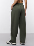 Premium Scuba Joggers: Classic Sage Women Barrel Joggers
